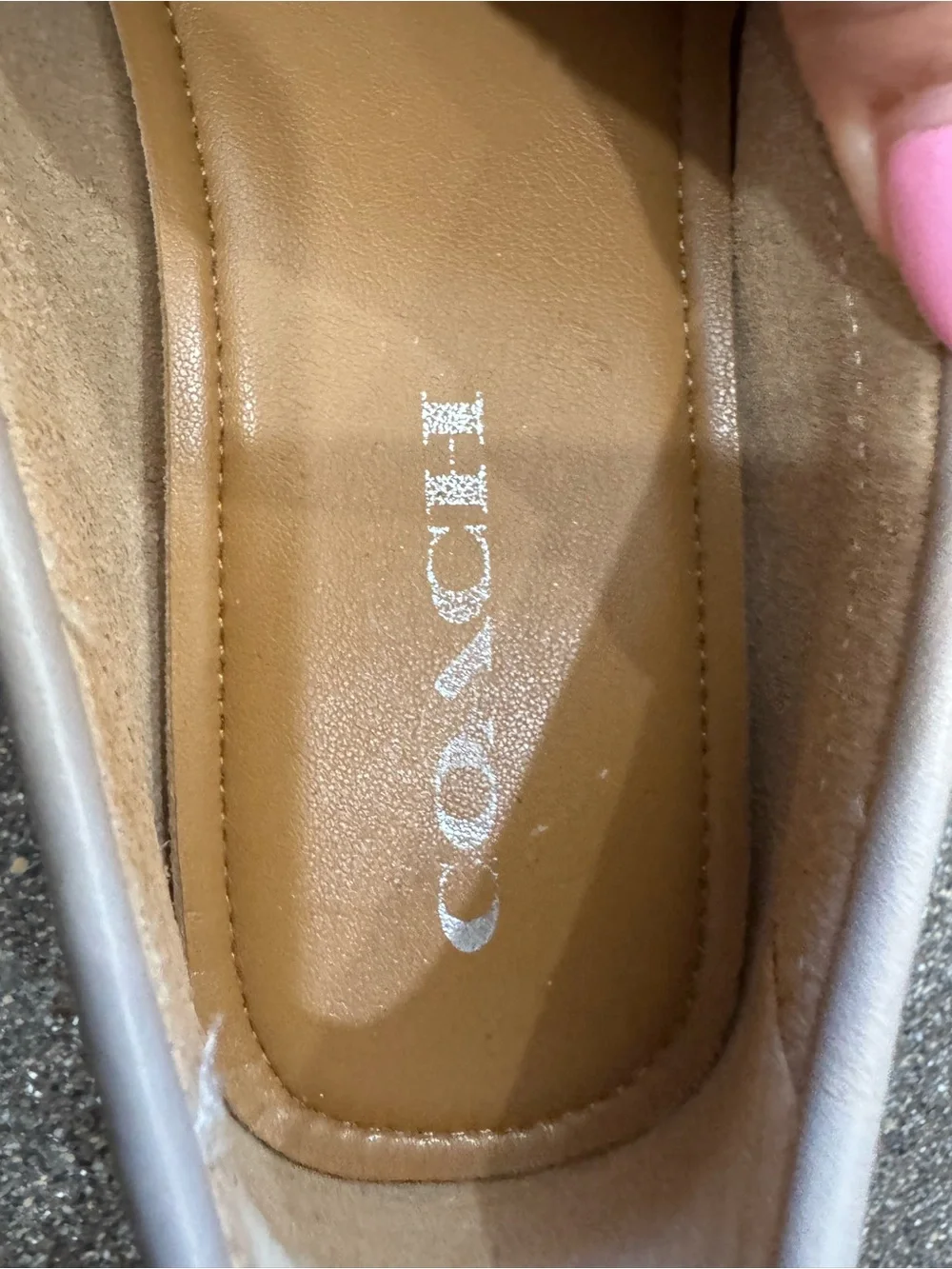 Coach nude loafers